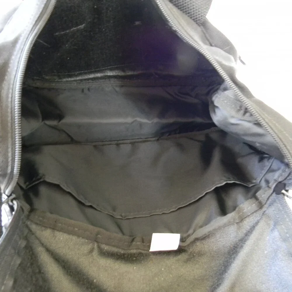 LL Bean BLACK Messenger Laptop Commuter Shoulder Bag Padded Organizer Pocket